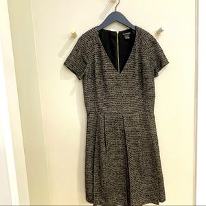 Black and silver Club Monaco tweed dress
